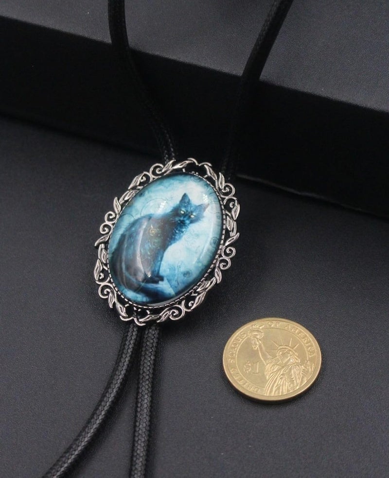 PEARLY JUN Bolo Tie for Women Men Flower Rose Western Cowboy Brown Leather Country Style String Vest Gifts - Image 1